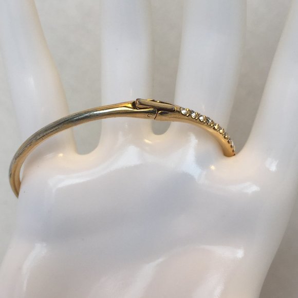Kate Spade Gold Pave Bow Bangle Bracelet - Picture 2 of 8